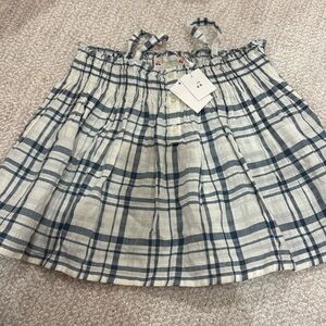 Bonpoint plaid top girls